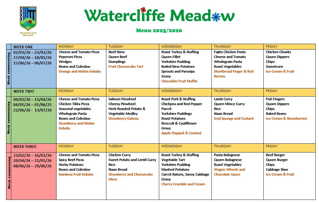Spring Menu